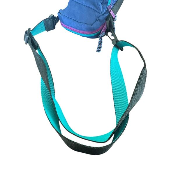 VTG Samsonite World Sport Mini Crossbody Bag 90s Teal Purple Nylon Travel Pouch - Picture 7 of 12